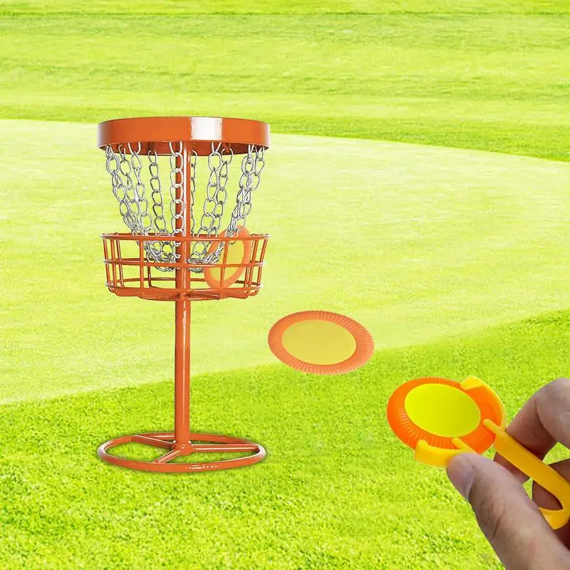 Portable Disc Golf Basket Disc Golf Course Basket Portable Throwing Chain Target Outdoor Sports Accessories Equipment For Parks