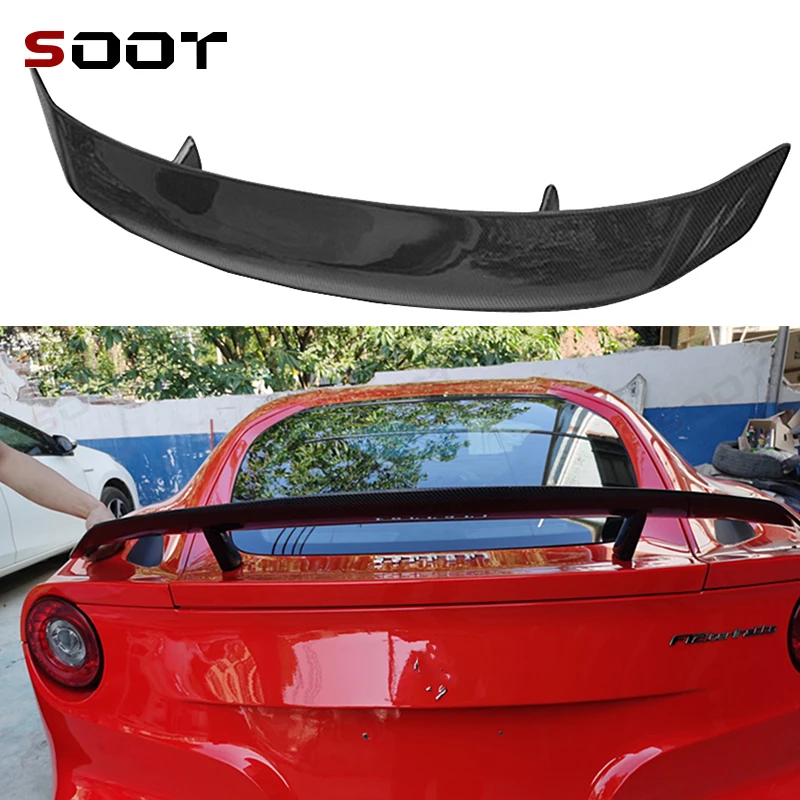 

For Ferrari F12 High quality Carbon Fiber Spoiler Tail fins Rear Trunk Guide Wing Rear Wing Car Trunk Diverter Car Auto Parts