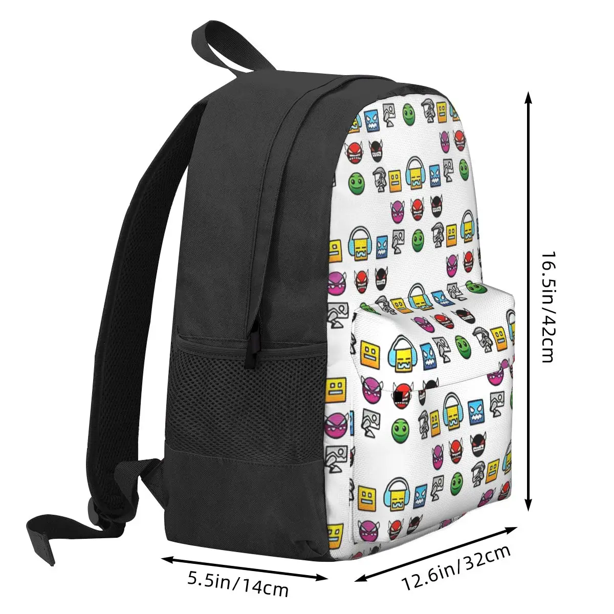 Geometry Dash Video Game Lover Women Backpack Mochila Children School Bag Laptop Rucksack Teenage Large Capacity Shoulder Bag