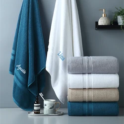 New Personalized Name Cotton Towels Hand Towel Bath Towel Monogrammed Custom Embroidered Washcloth High Quality Towel Set Gifts