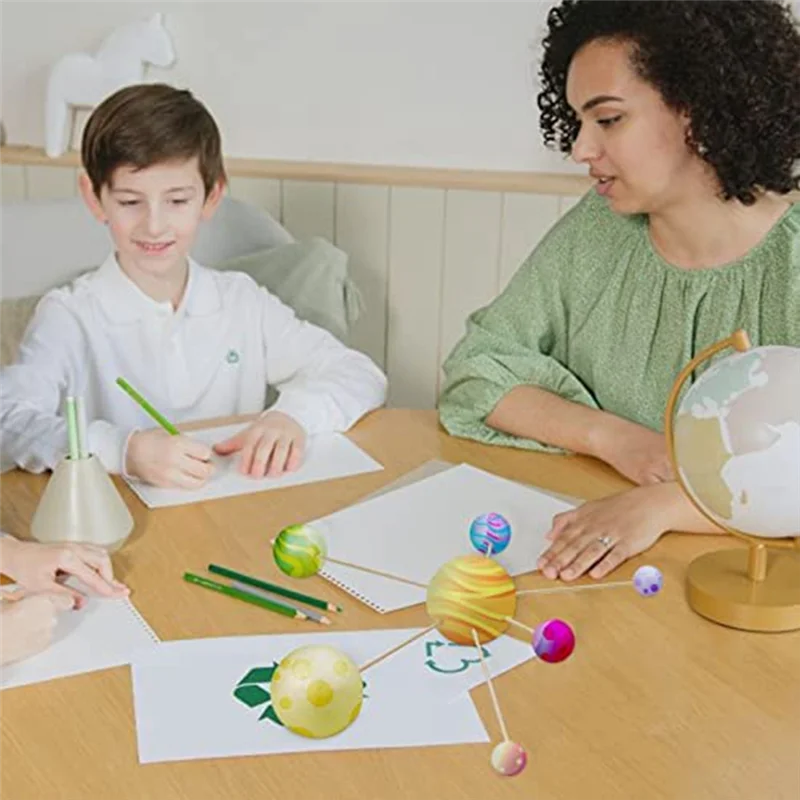 A56X Solar System Project Kit, PlanetModel Crafts 14 Mixed Sized Polystyrene Spheres Balls for School Science Projects