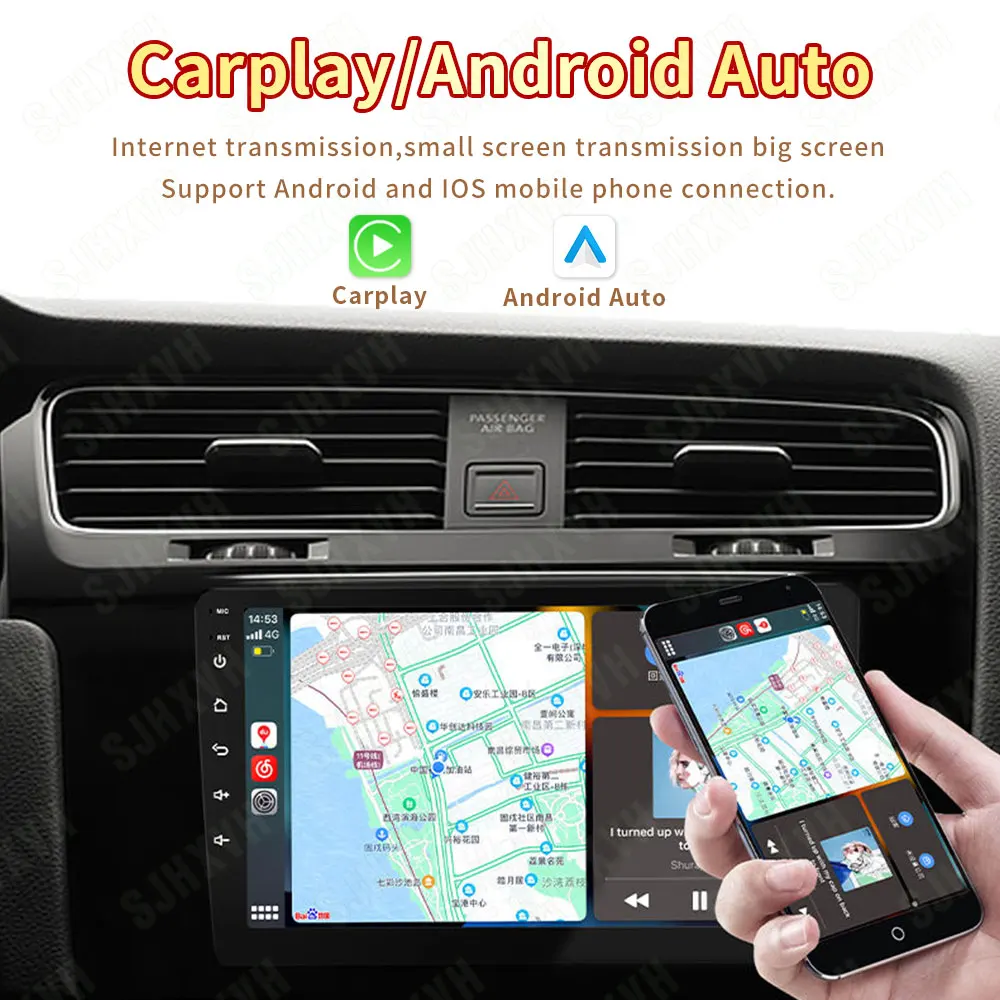 أندرويد 16 9 ''اللاسلكية Carplay راديو السيارة ستيريو مشغل وسائط متعددة لسيارات BMW E46 M3 318 320 325 330 335 1998-2006 مشغل السيارة