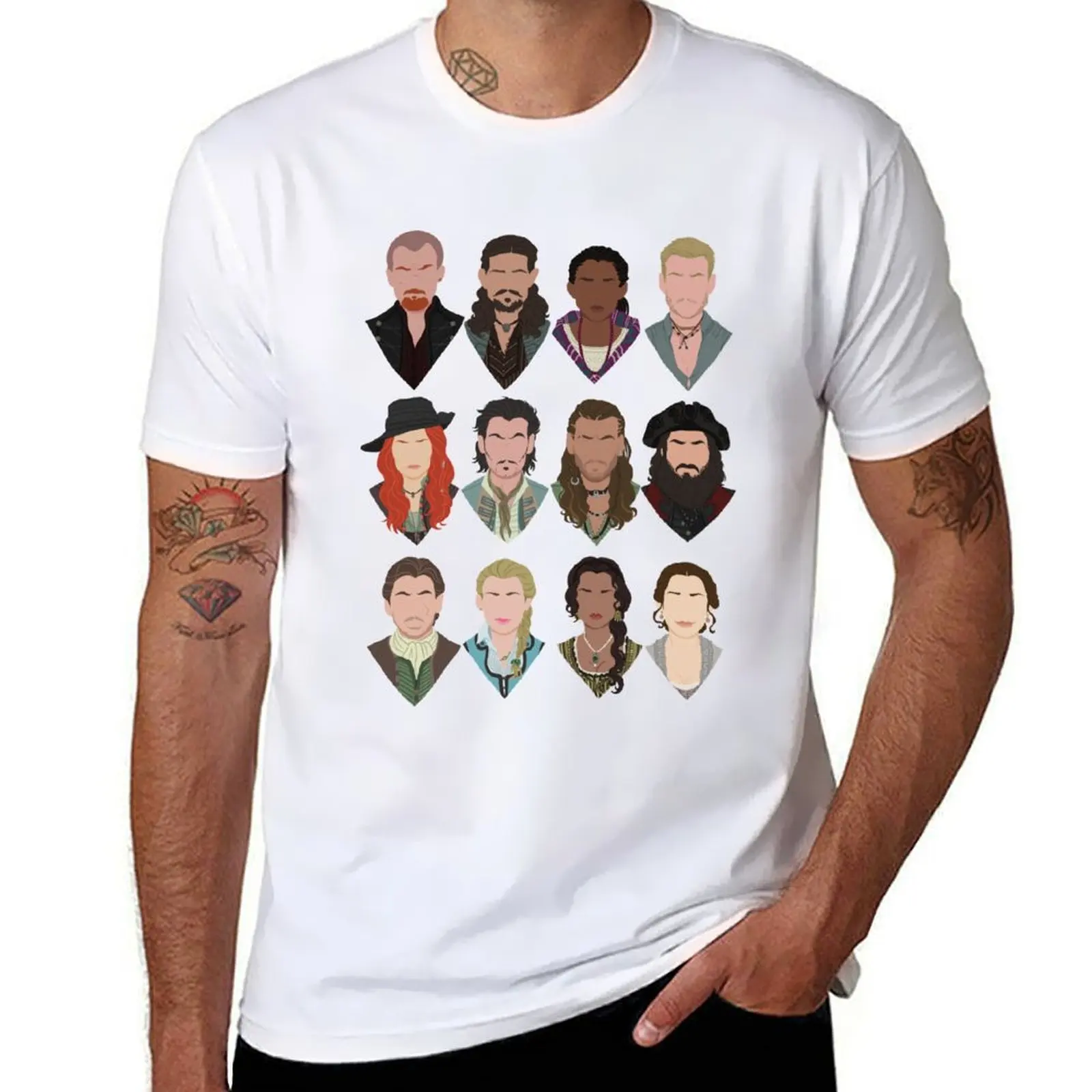

Black Sails characters (faceless) T-Shirt t shirt man casual cotton t shirt man T-Shirt