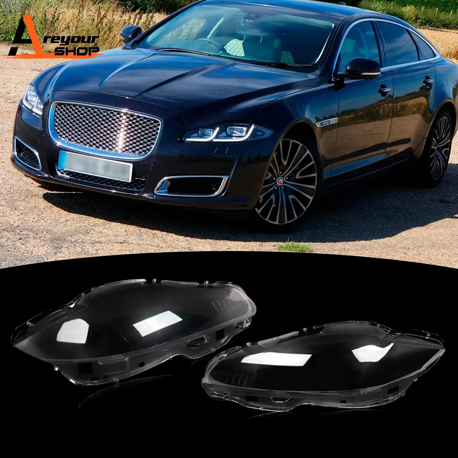 

Пара прозрачных крышек объектива передней фары для Jaguar XJ XJL 2010 2011 2012 2013 2014 2015 2017 2018 2019