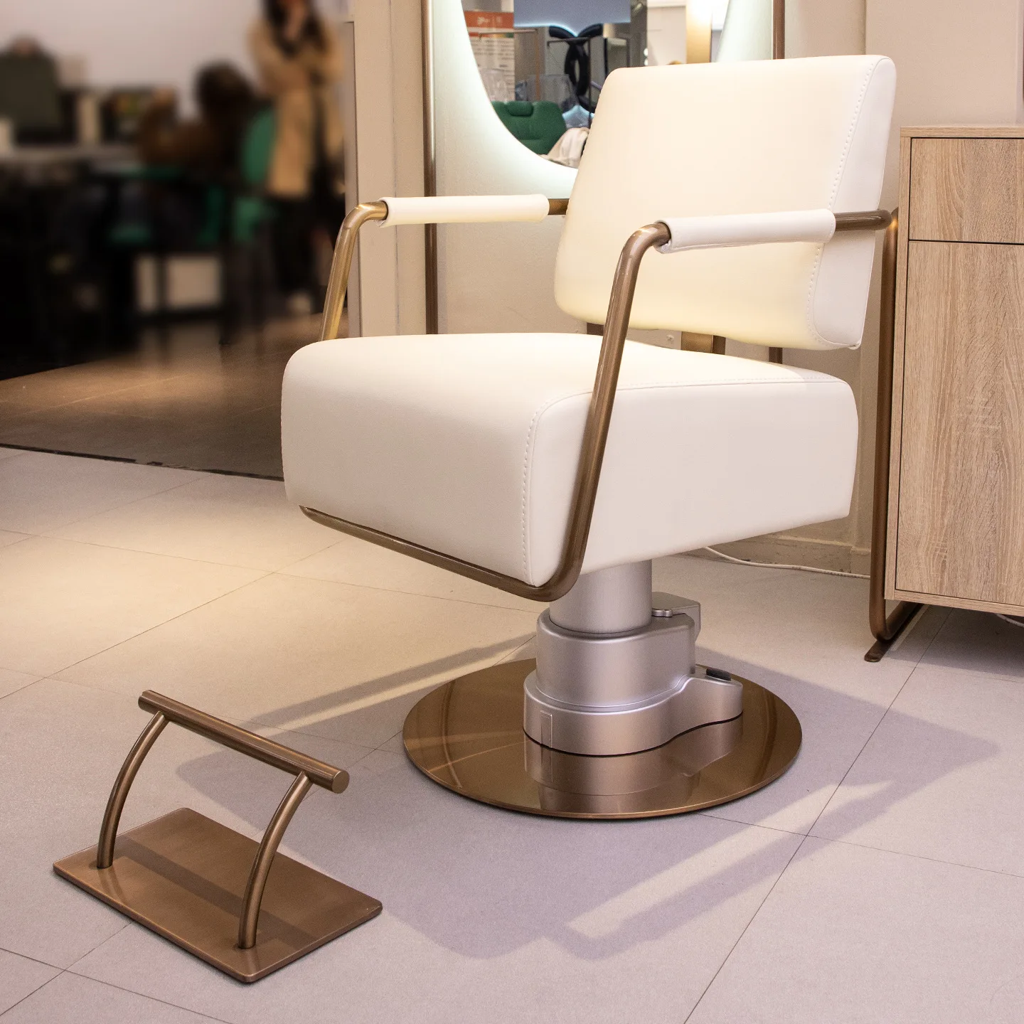 Electric lift chair for hair salons, stainless steel chairs for perming and dyeing