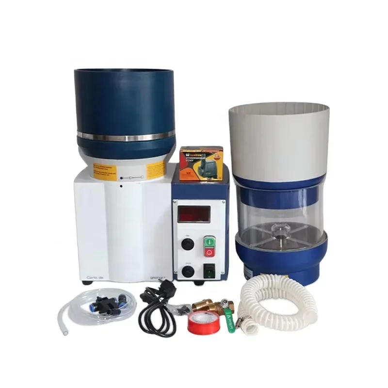 6L Wet Dry Magnetic 3-in-1 Rotary Gem Polishing Machine Deburring Stones Refurbishment Heavy Duty China Gold Silver