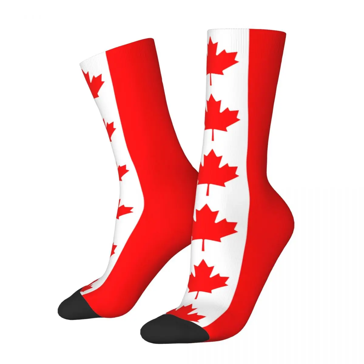 Calcetines con patrón de dibujos animados para gimnasio, Kawaii, bandera canadiense