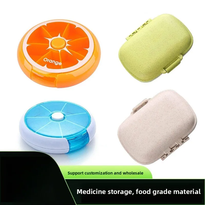 

Портативная коробка для таблеток с 8 слотами, компактный органайзер для таблеток для ежедневных лекарств и путешествий