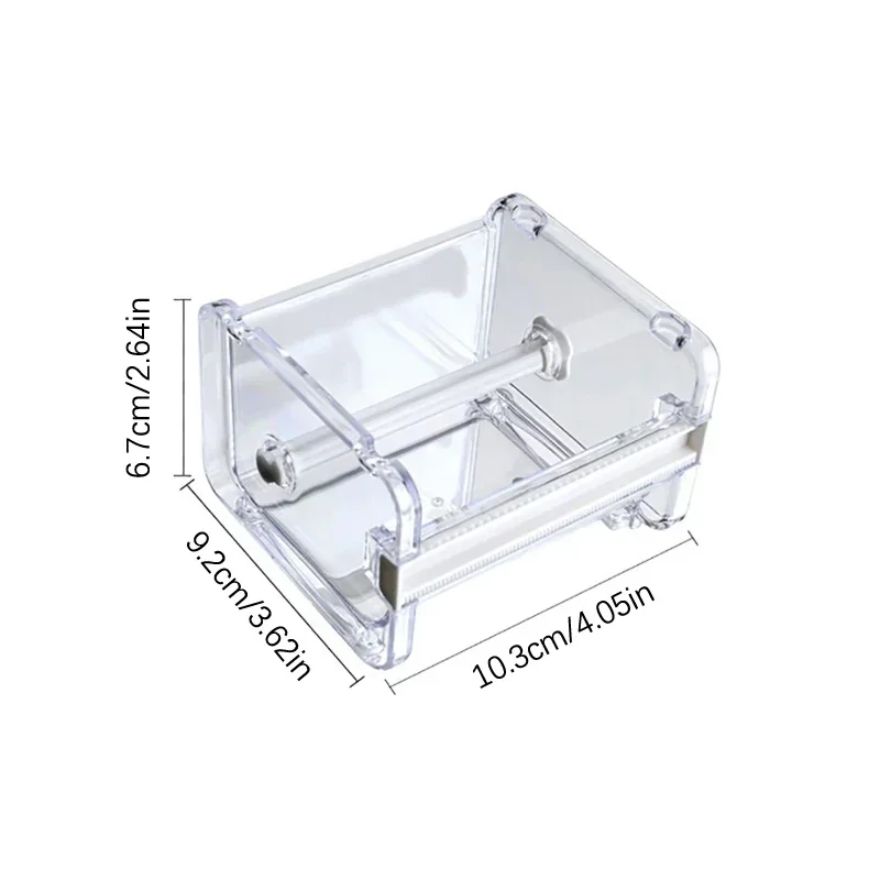 Taglierina per nastro adesivo Washi Tape Storage Organizer Taglierina Dispenser per nastro da ufficio Organizzatori Cancelleria Nastri da tavolo Scatola di smistamento