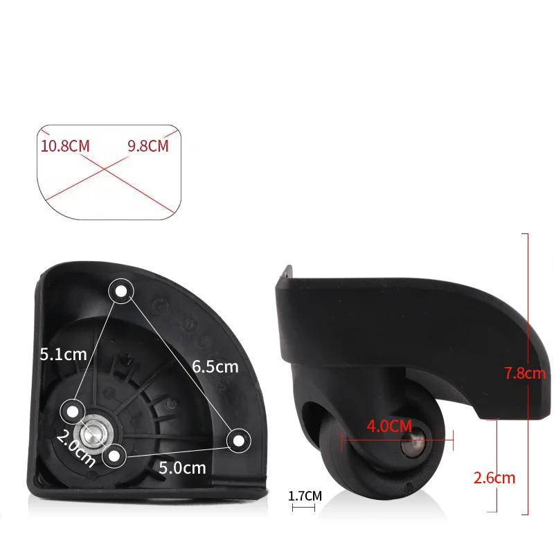 For American Tourister ZD-250L Universal Wheel 2/4PCS Wheels for Suitcase  Luggage Accessories Replacement Spare Parts Mute