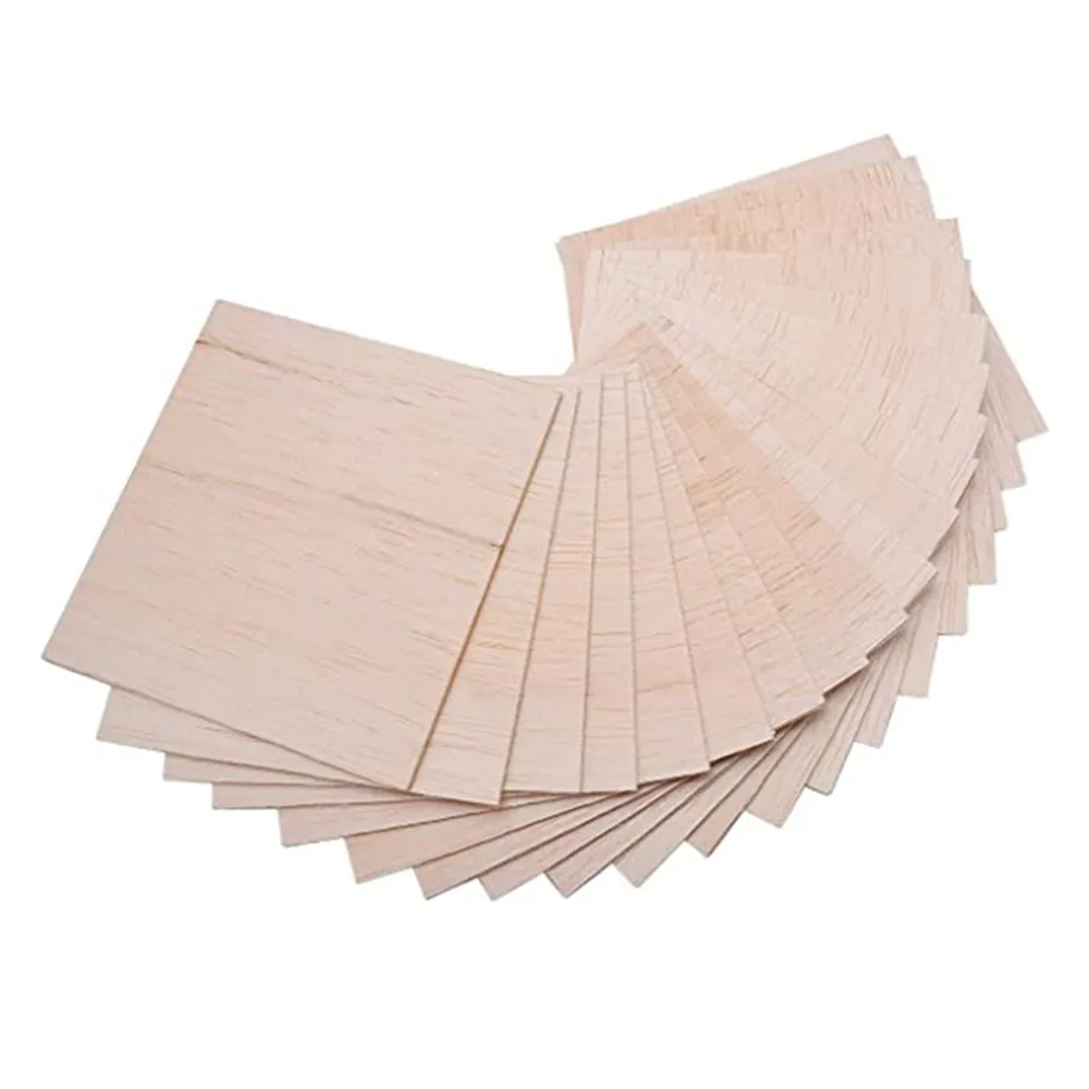 10 szt. arkuszy drewna balsa o grubości 80/90/100 mm, długości 100 mm i szerokości 0,75/1/1,5/2/2,5/3/4/5/6/8/10 mm do projektów rzemieślniczych i majsterkowania