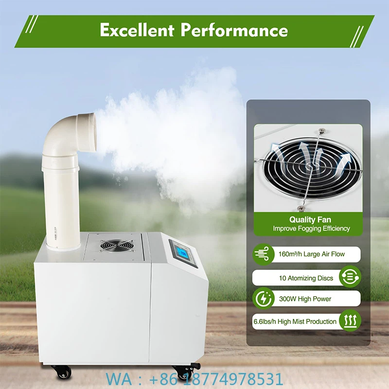 Features for Hydroponic Gardens Greenhouses Pressure Treated WoodModern Industrial Ultrasonic Humidifier Pressure Sprayer Green