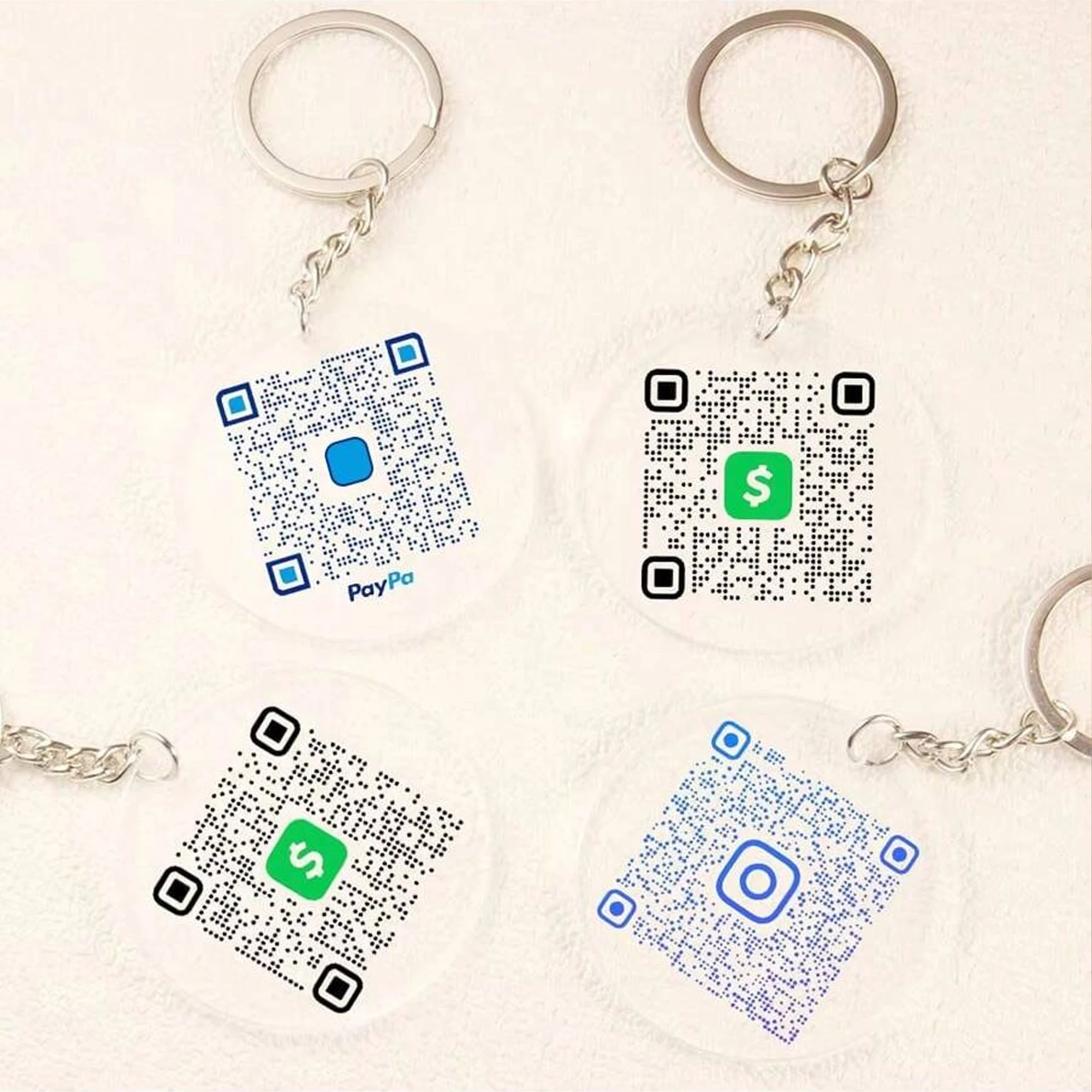 Customized Scannable Keychains, Acrylic Keychains, Qr Codes, Social Media Websites, Cash, Business, Personalized Websites