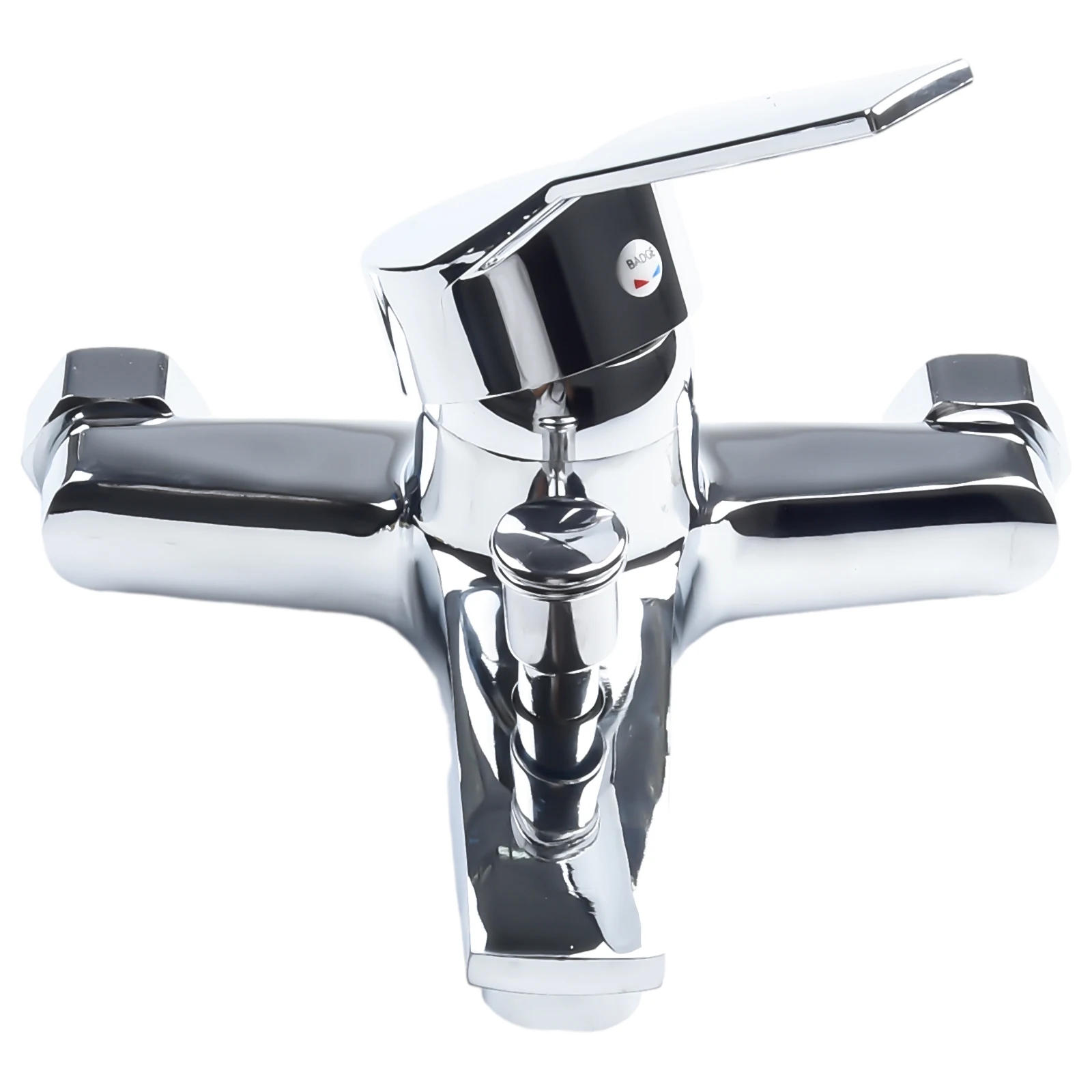 Tap Basin Faucets Dual Spout Lead-free Mixer Tap Wall Mounted Zinc Alloy Basin Faucets Chrome Bathroom Tap New