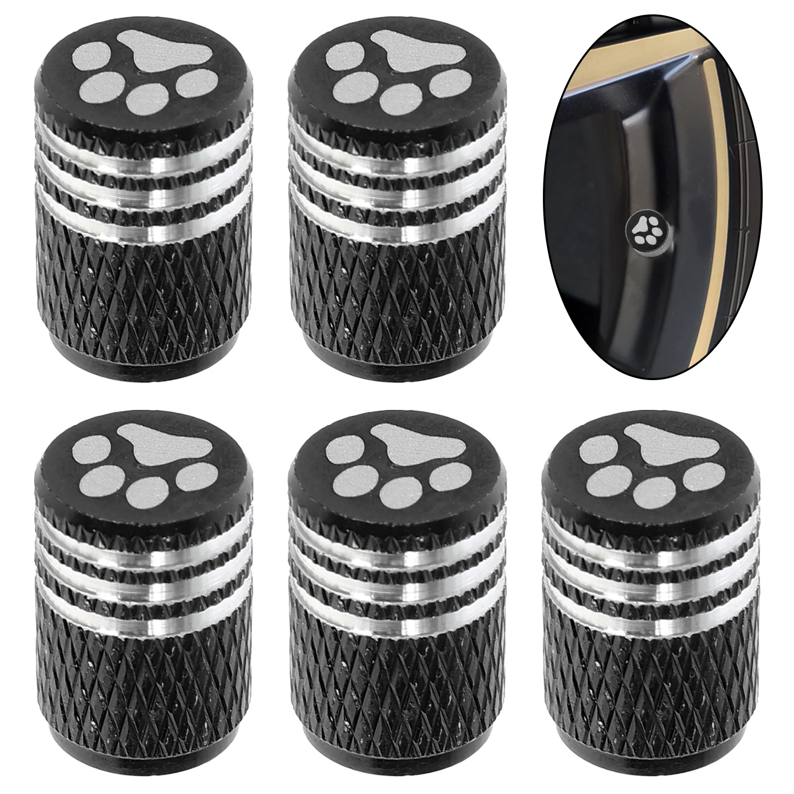 5 Pcs Car Tire Valve Cap Stem Covers Caps Decor for Tyres Funny Cute Accessories