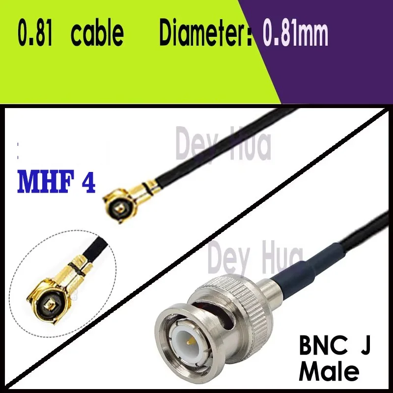 10PCS BNC Male  BNC Female to UFL  MHF4 RF coaxial RG178 1.13 0.81 RF BNC J male jumper pigtail cable