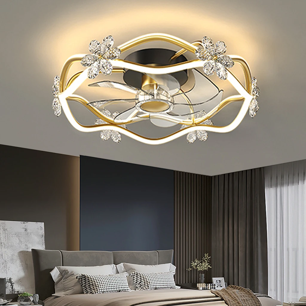 Ceiling Fan LED Modern Remote Control Lighting Creative 3 Colors Children's Room Decorative Lamp Study Corridor Indoor Office