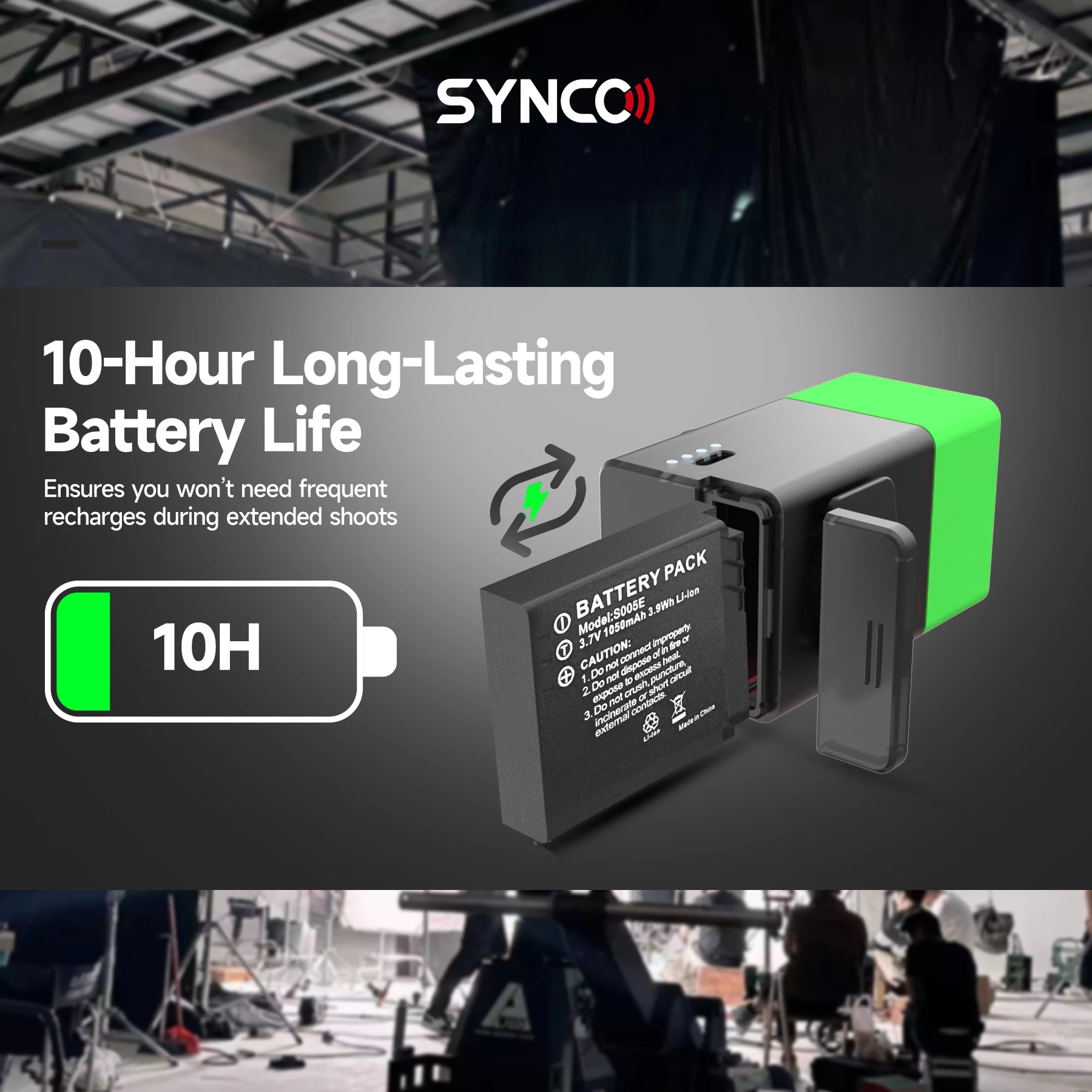 SYNCO Tally CE3 for Camera Photography Light over 2.4G LoRa with Lightweight Design Transmitter 10-hour Battery Life