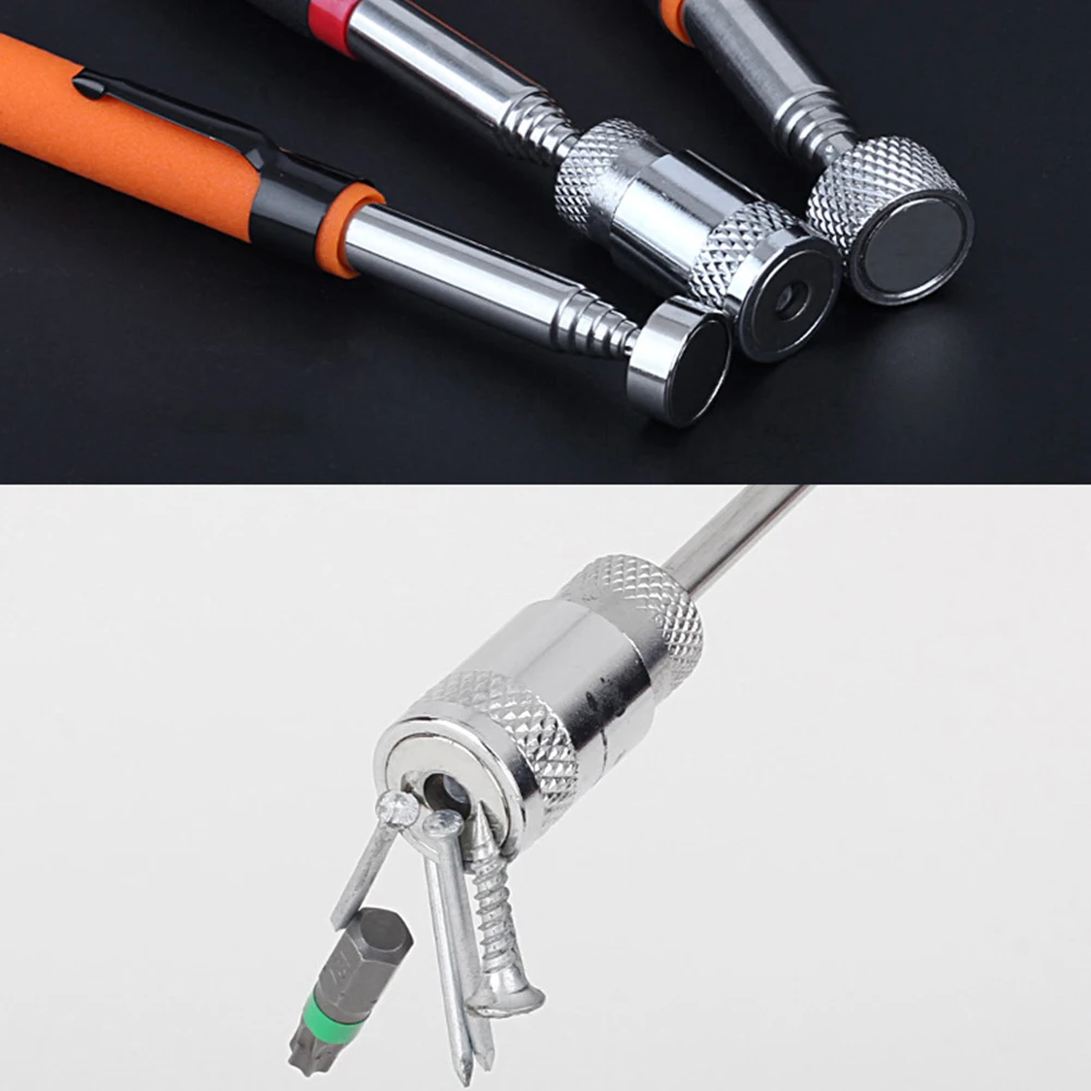 Mini Telescopic Magnetic Pen With Light Portable Hand Tools Capacity For Picking Up Nut Bolt Screws Extendable Pickup Rod Stick