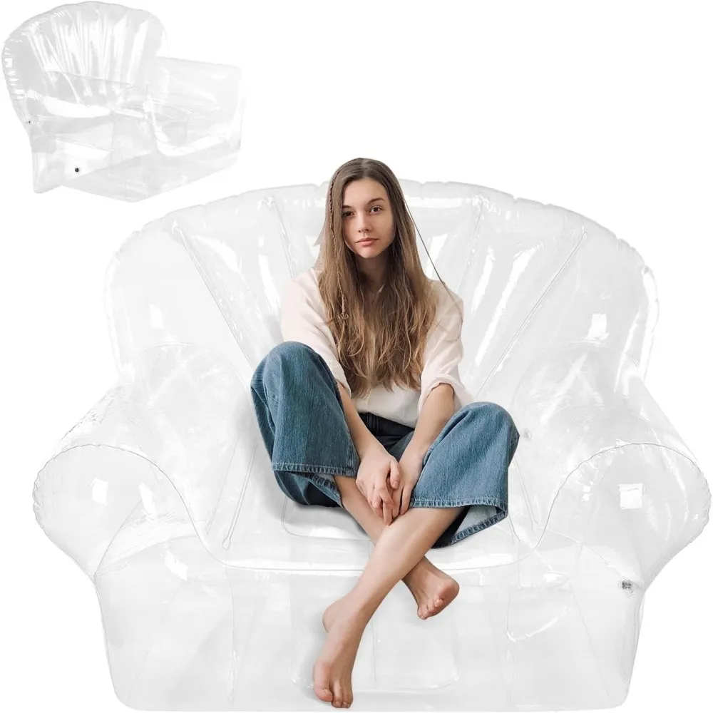 

Inflatable transparent sofa Inflatable lazy single chair Inflatable balcony Outdoor stool recliner