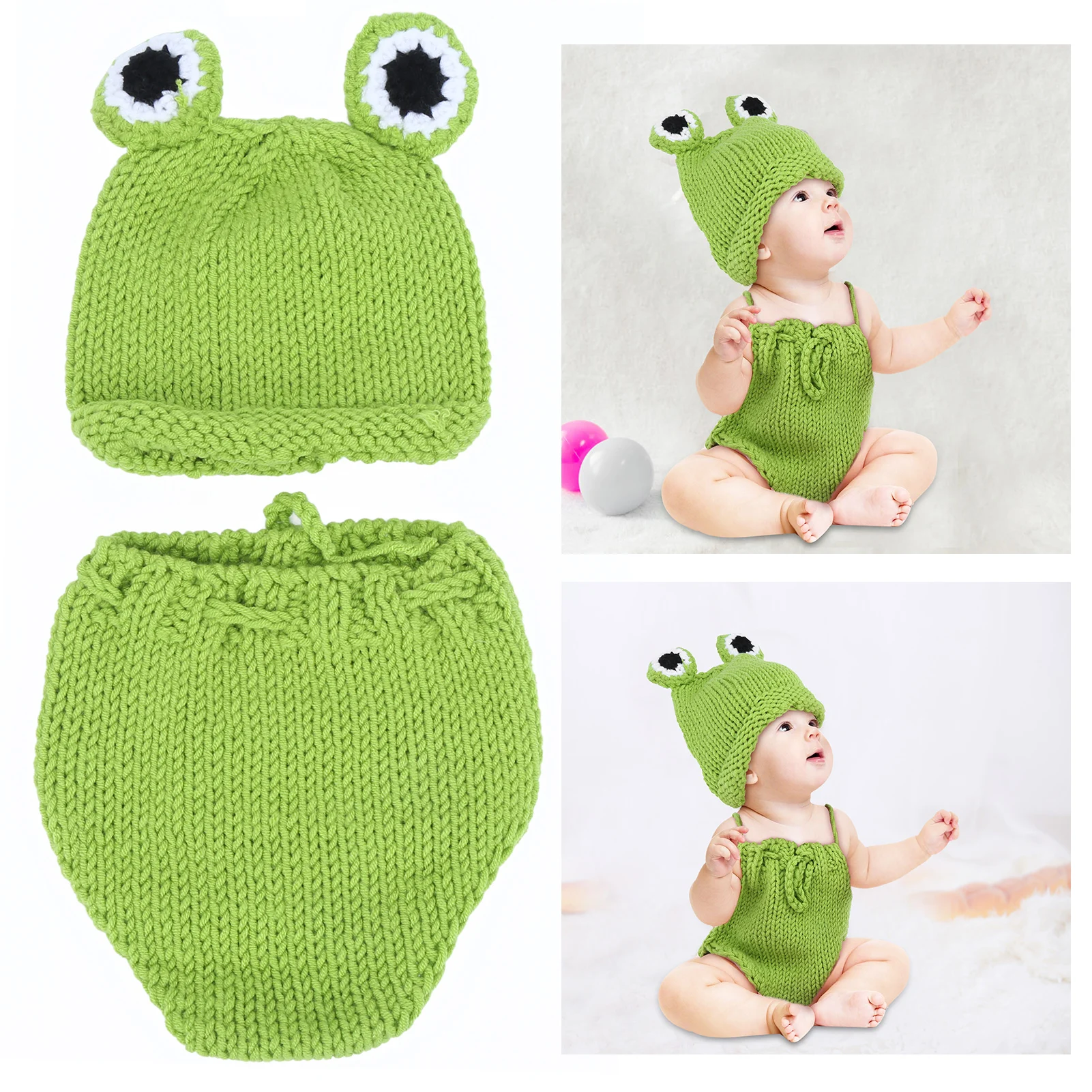 Newborn Baby Hat Pants Photo Photography Prop Hats Outfits for 0‑6 Months Old Baby