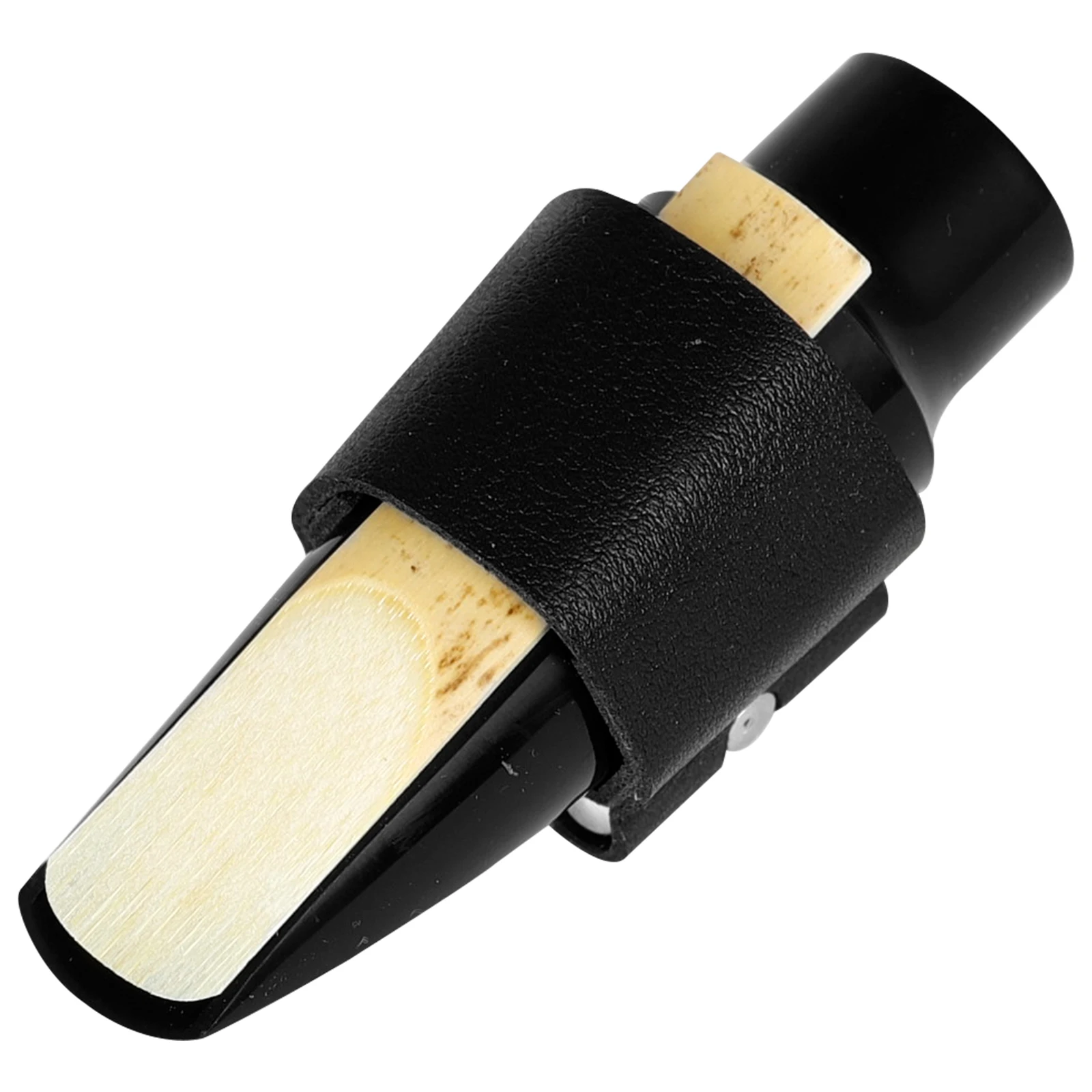 Penutup Mulut Saksofon Alto Universal dari Kayu Karet, Pelindung untuk Mulut Saksofon/Klarinet, Penjepit Kulit untuk Ligatur