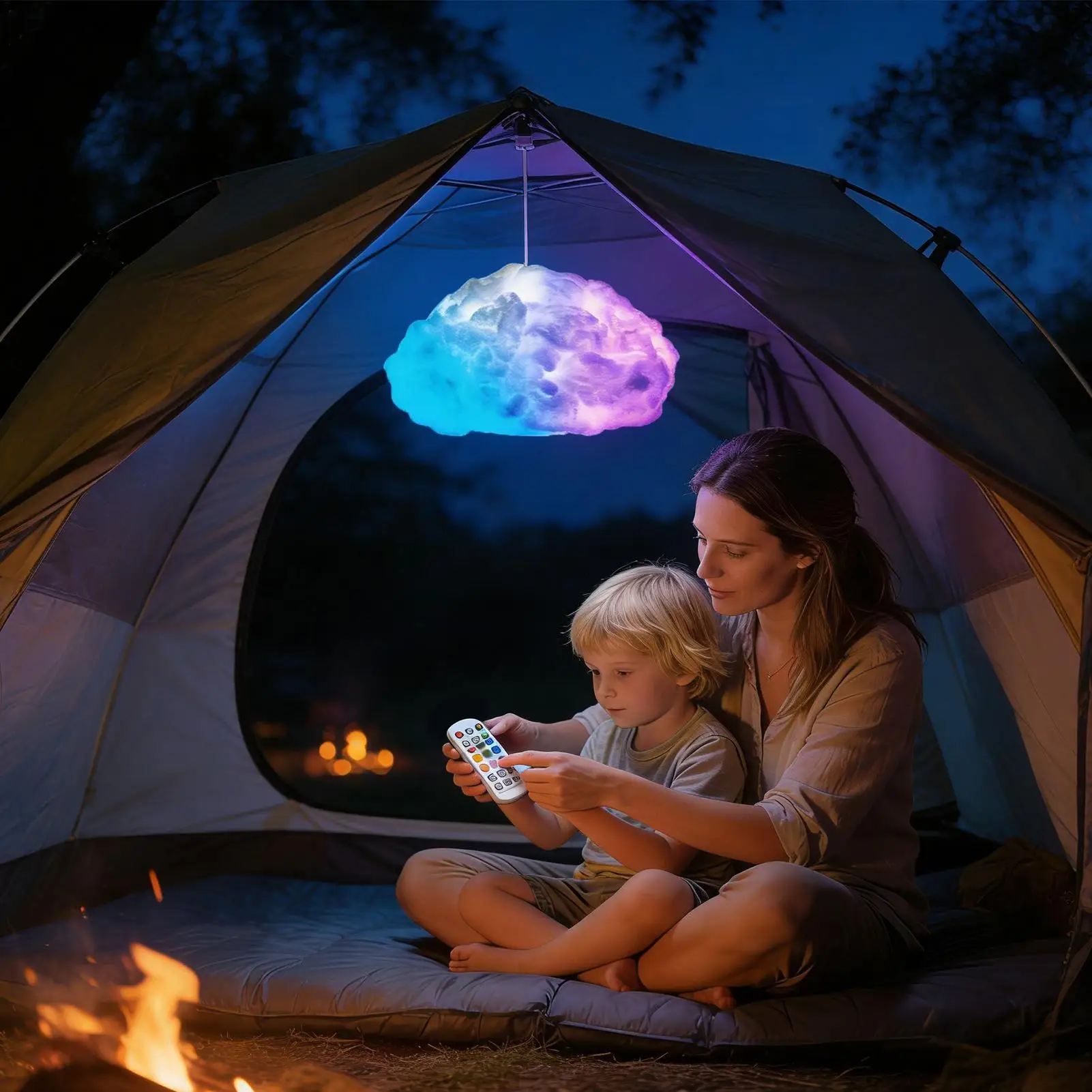 Ceiling Clouds With Lights Remote DIY Lamp Ornaments Color Changing Cloud Shaped LED Light For Living Room Kids Room Bar Dorm