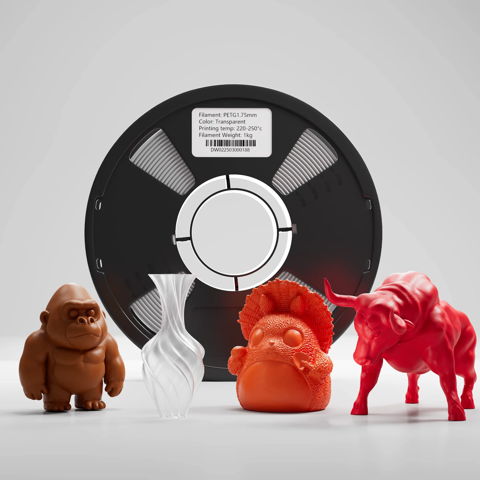 

PETG brown1 .75mm petg yellow 1kg filament Translucent Glossy Surface for Architectural Models Gears Functional Prototype