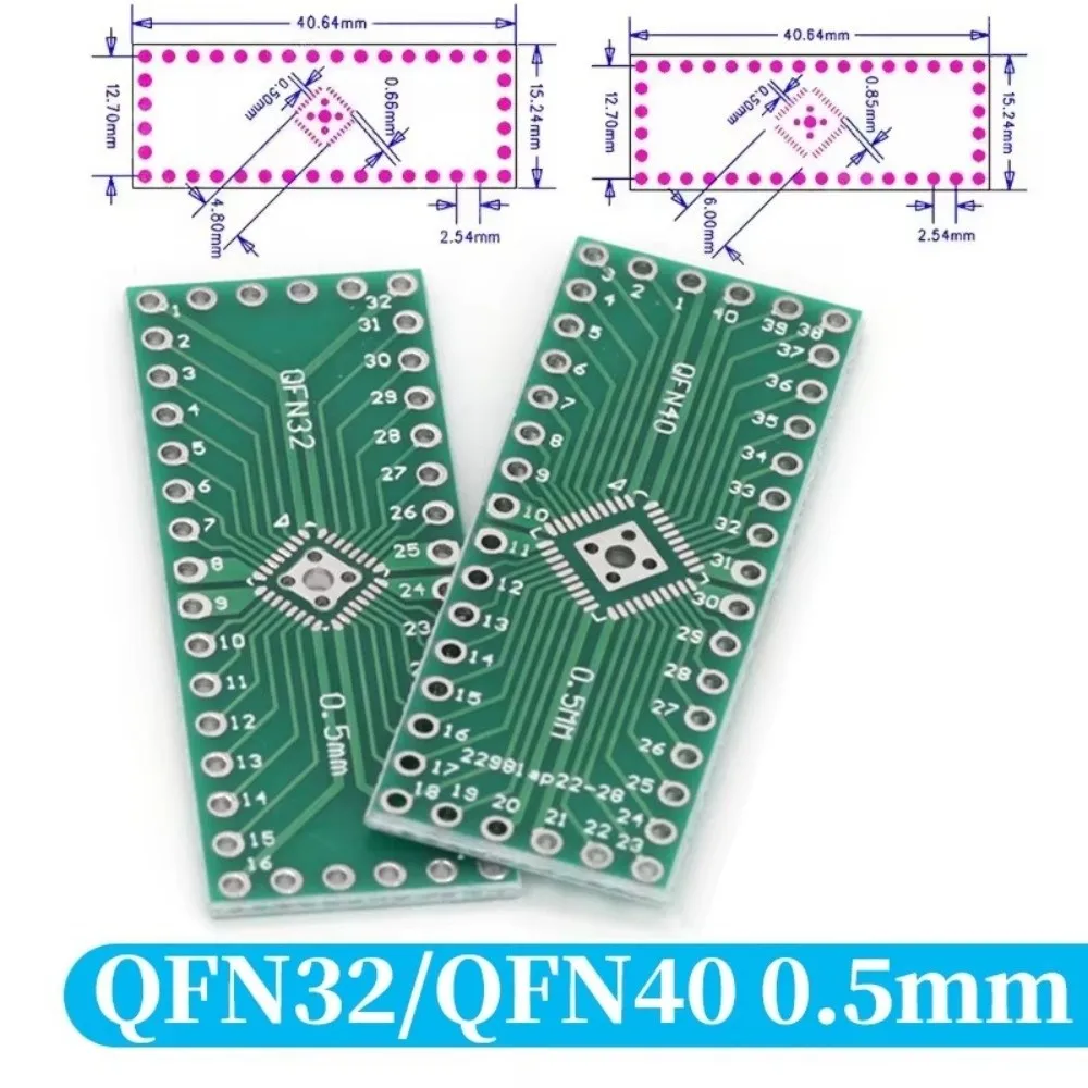 10Pcs Surface Mount Adapter IC Adapter Board Stable Soldering Electrical Contact IC Test Board Through-Hole Interface Compact