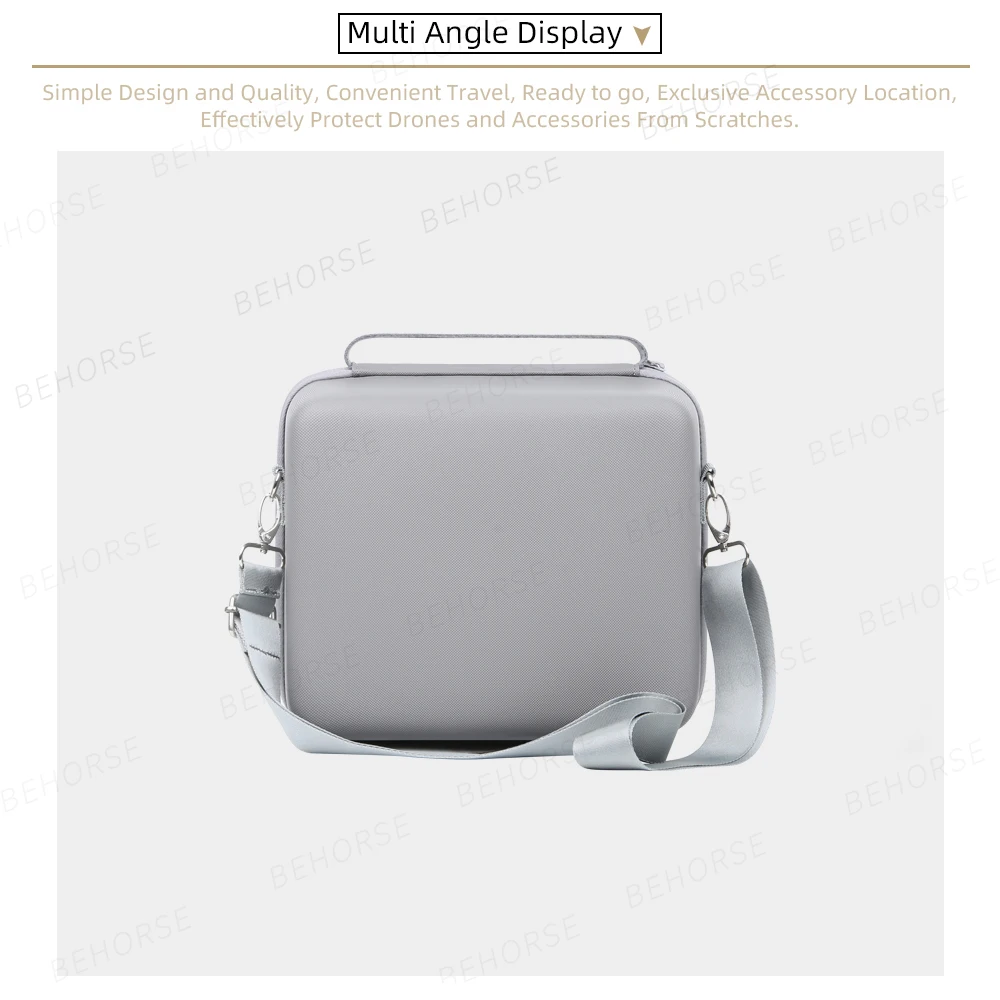 Borsa portaoggetti portatile Mini 4 Pro RC 2/RC N2 Custodia da trasporto Borsa a tracolla rigida in PU per accessori drone DJI Mini 4