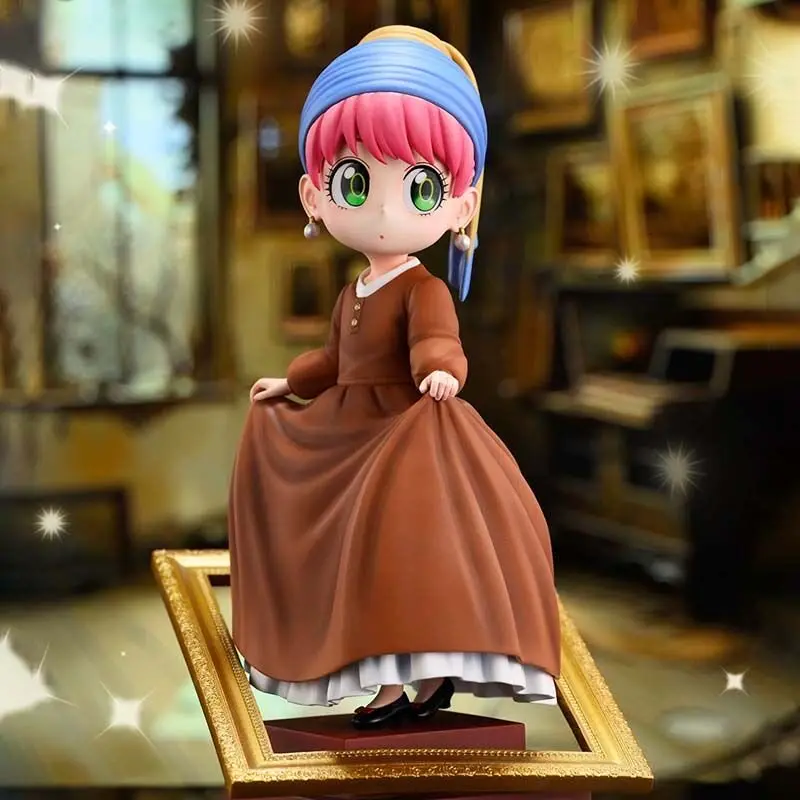

Ania cos wearing pearl earrings, girl's figurine, cute anime, home, computer case, desktop decoration, girl's gift