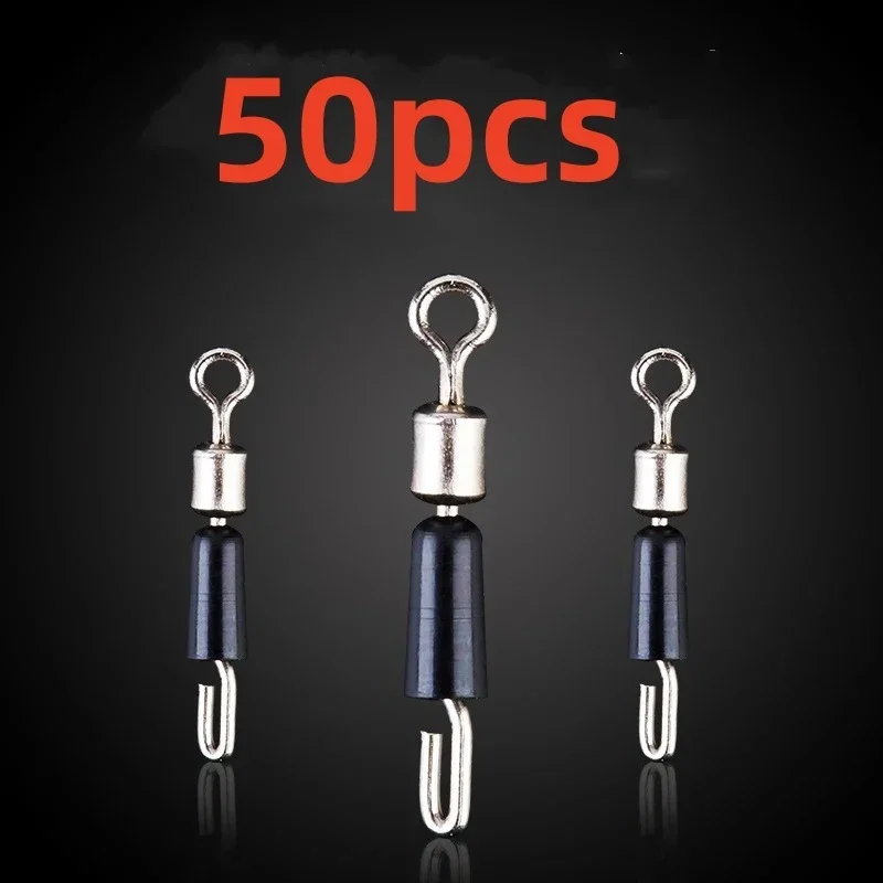 50pcs Carp Fishing Quick Change Feeder Swivels Method Feeder Fishing Accessories Swivel Snaps For Carp Fishing Tackle Connector