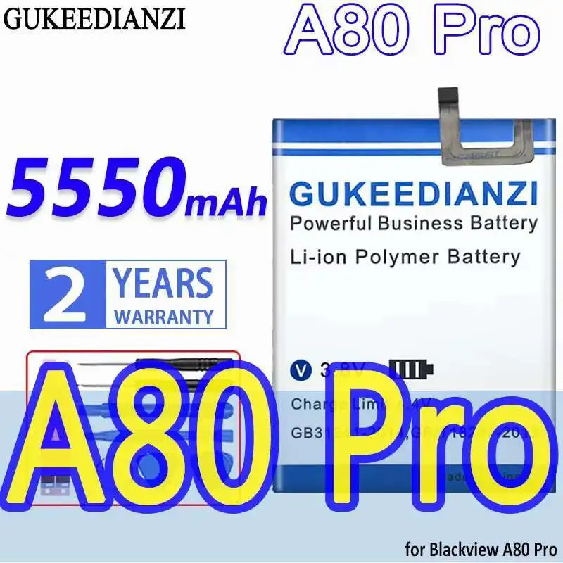 

Premium Replacement DK017 A80 Pro Mobile Phone Battery Safe For Blackview Plus 5550Mah