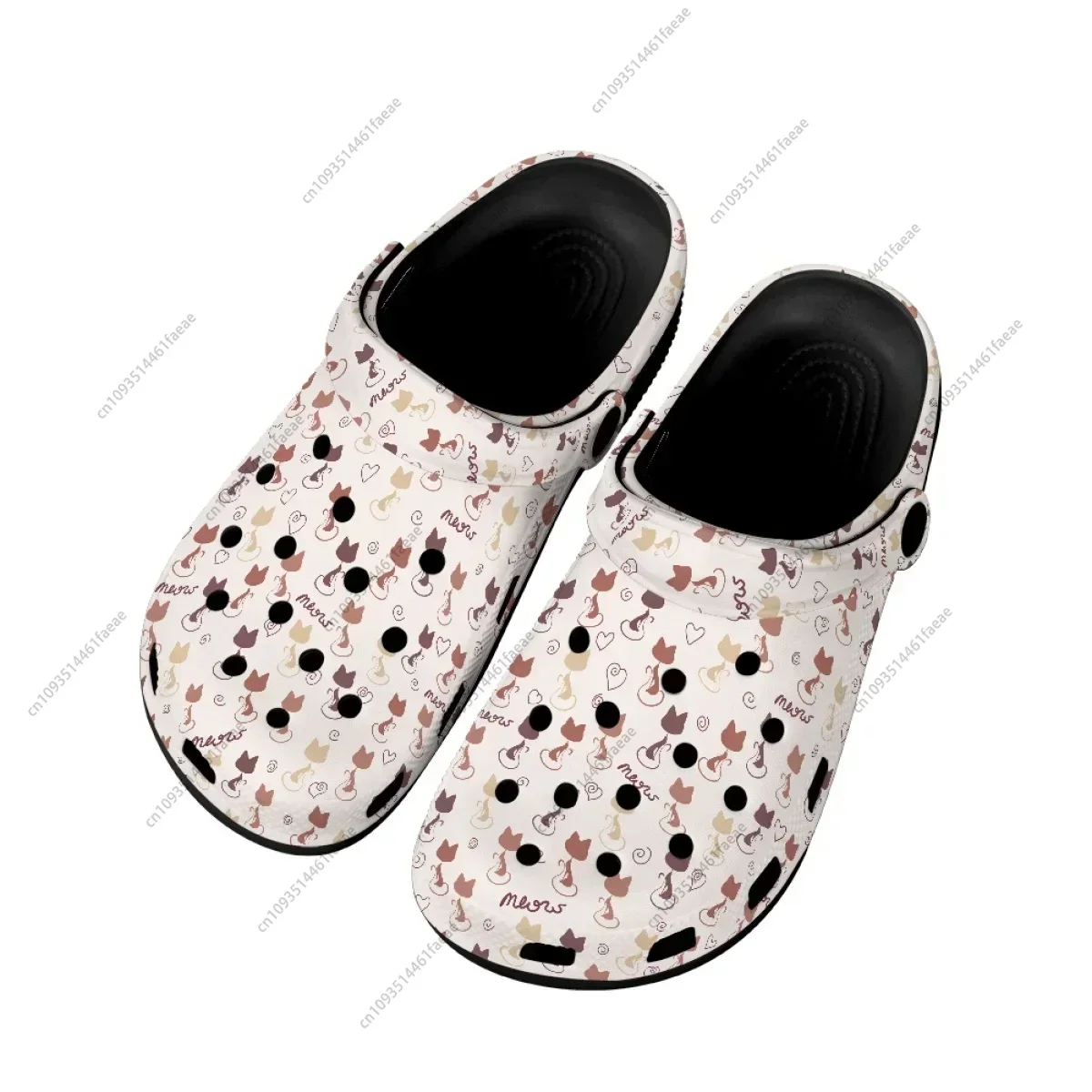 2023 New Cartoon Cat Puzzle Summer Non-Slip Garden Shoes Women Hospital Work Medical Sandals Classic Nursing Slides Slippers