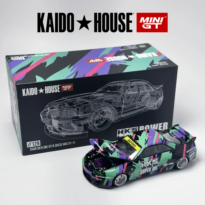 Kaido House Skyline GTR R33 HKS V1 KHMG alloy car model 129 Chase