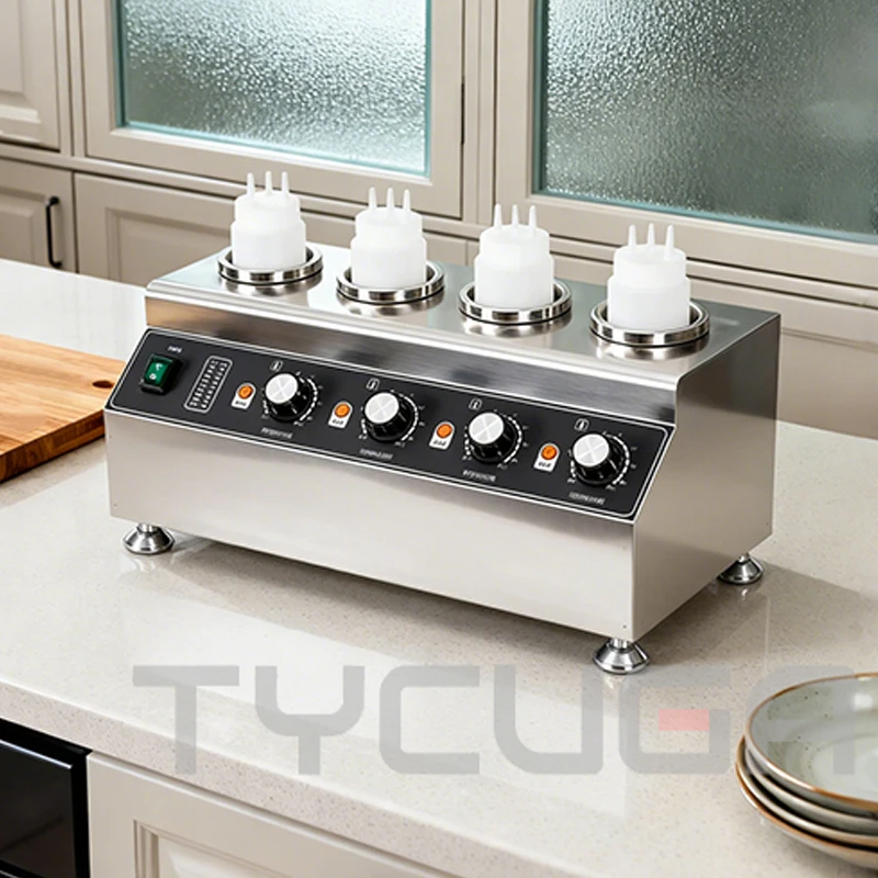 Calentador de salsa comercial, olla calefactora eléctrica para mermelada de Chocolate, acero inoxidable 30 ~ 85 ° Equipo de catering de acero C para cafetería restaurante