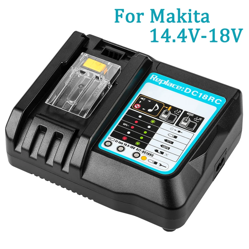 

Новая замена DC18RC для Makita 14,4 В 18 В литий-ионный аккумулятор 3A зарядное устройство для Makita BL1815 BL1860 BL1430 BL1450