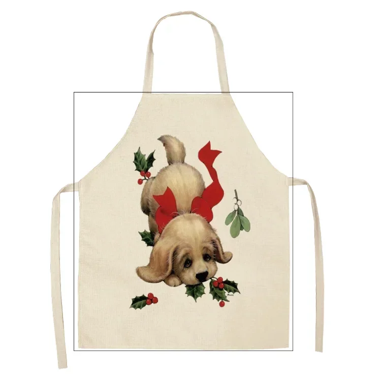 Christmas gift pattern goods for home kitchen customizable apron alpaca House cleaning Apron for children baking accessories