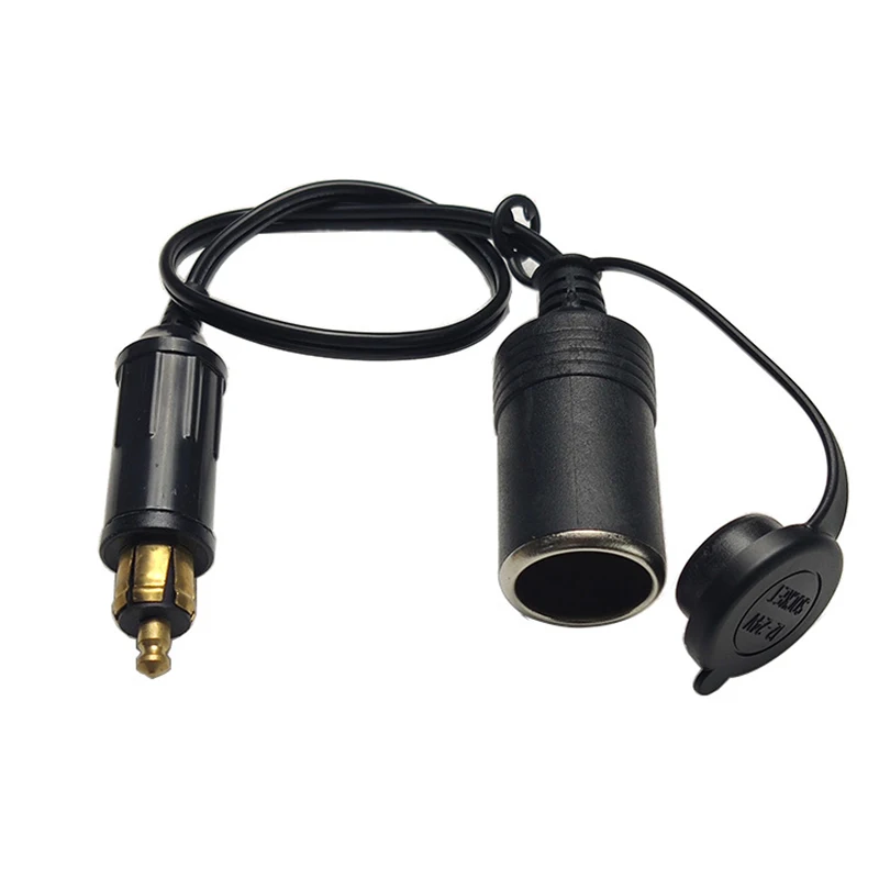 

DC 12V 24V EU Plug For BMW DIN Hella Motorcycle Charger Socket Outlet Convert to Car Cigarette Lighter Adapter Power Lead Cable