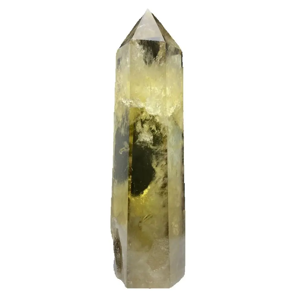 

Natural Citrine Crystal Healing Obelisk Yellow Quartz Wand - High-Quality Home Decor Ornament Spiritual Energy Stone Gift