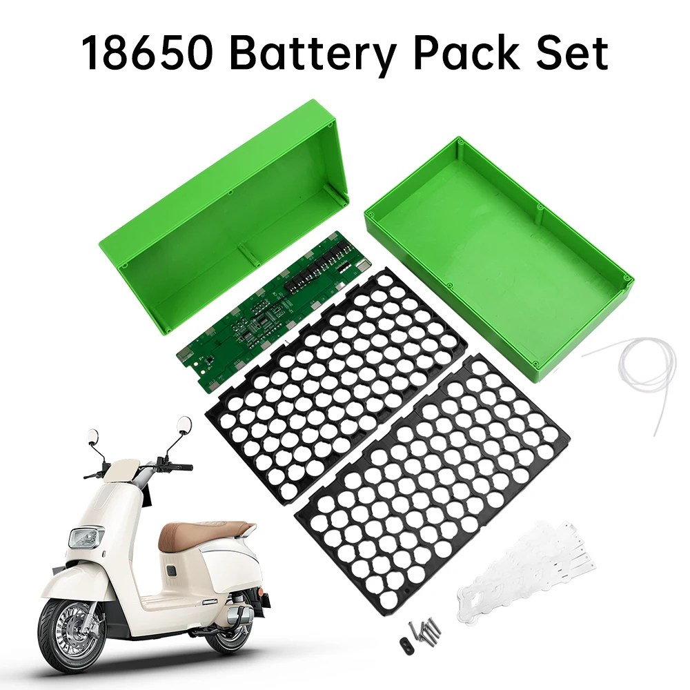 E-bike 18650 Battery Box Set 48V 13S 6P Lithium Battery Case Holder Housing for E-scooter Electric Bike Battery Welding Nickel