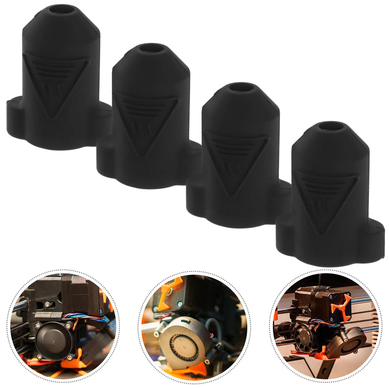 

4 шт., нагревательные блоки для принтера, рукава, аксессуары для 3D-принтеров, гладкая поверхность, легкий, прочный, защита, простота в использовании