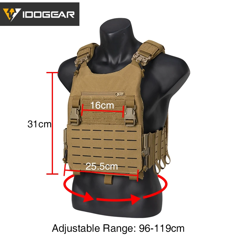 Kamizelka taktyczna IDOGEAR LSR z potrójnym etui na magazynek 556 9 mm klamra z mechanizmem szybkiego uwalniania lekki sprzęt do gier wojennych