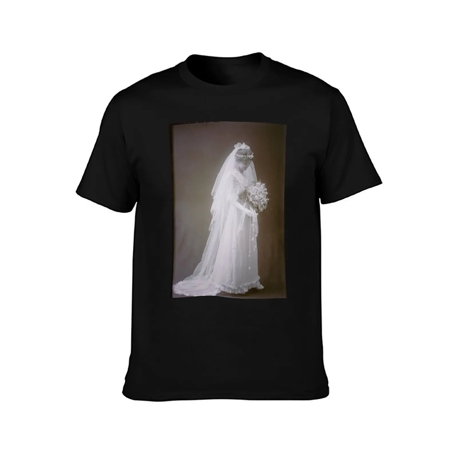 Mrs Thanuton Formal Bridal Portrait--Mutzbauer, 1879-1915 T-Shirt man t shirt plain anime tshirt big and tall t shirts for men