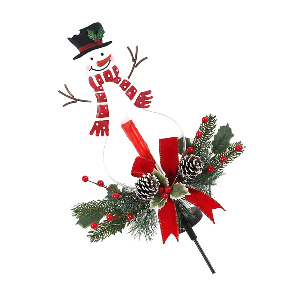 

Decorate Snowman Plug Lights Christmas outside Solar Garden Hardware Waterproof Lamp