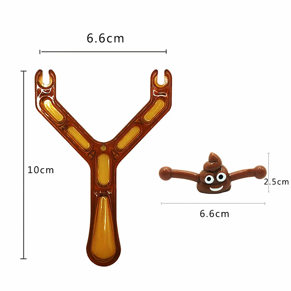 3pcs Creative Funny Catapult Poop Slingshot Prank Venting Stress Relief Casual Toys Cute And Fun PartyFavors Sport toy
