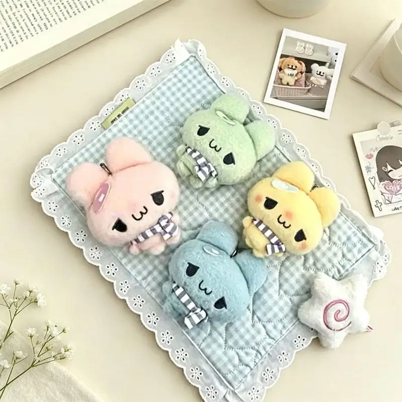 Kawaii Plush Keychain Soft Filled Rabbit Cute Bag Pendant Multi-color Scarf Backpack Charm Accessory Perfect Gift for Daily
