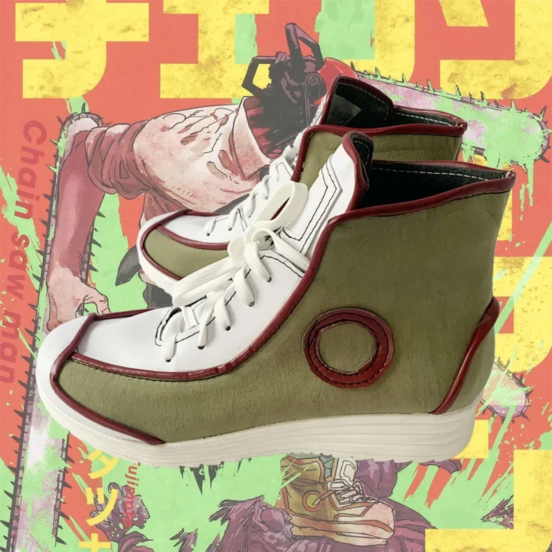 애니메이션 전기톱 남자 덴지 코스프레 신발 부츠, 유니섹스 할로윈 카니발 코스프레 코스튬 액세서리