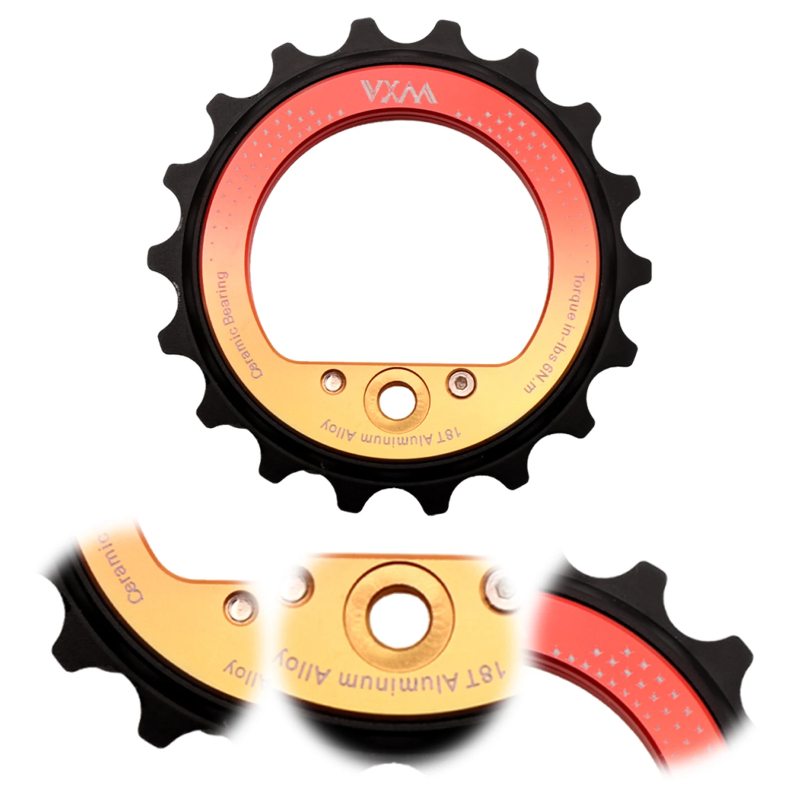 

18T Rear Derailleur Ceramic Pulley 9/10/11 Speeds Hollow Pulley Wheel Bike Guide for R8000/7000 Bicycle Accessories