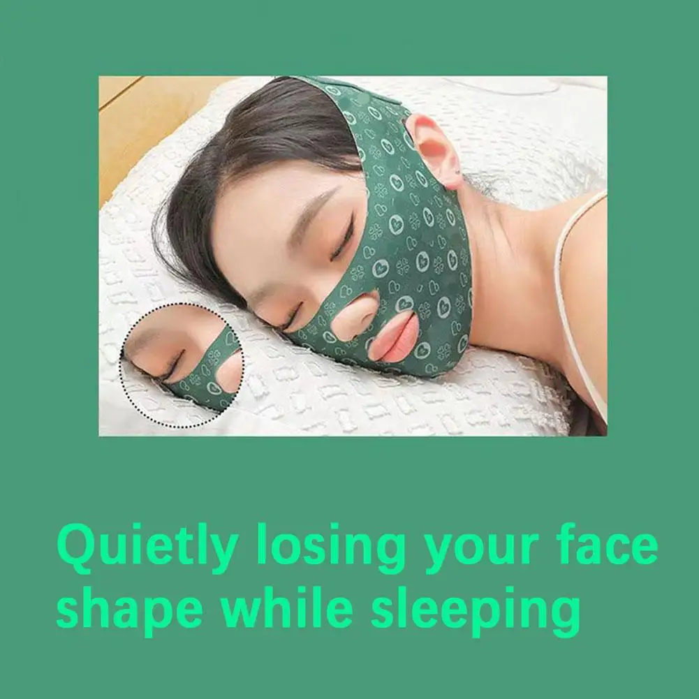 V-Face Lifting Bandage Face Sculpting Sleep Mask High Elastic Double Chin Removal Strap Bandage Face Lifting Law Pattern Mask